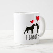 Cute I Wof You | Boxer Dog Extra Grote Beker (Voorkant rechts)