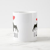 Cute I Wof You | Boxer Dog Extra Grote Beker (Voorkant)