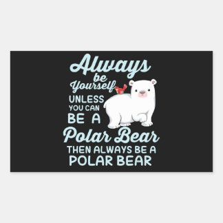 Cute Ice Beer A Polar Beer Lover Rechthoekige Sticker