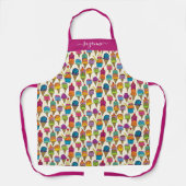 Cute Ice Cream bevat de naam van het witte Dessert Schort (Voorkant)