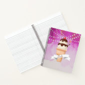 Cute Ice Cream Cone on waterverf Spiral Notebook Notitieboek (Binnen)