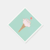 Cute Ice Cream Cone Servet (Hoek)