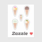 Cute Ice Cream Cone Stickers set (Vel)
