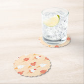 Cute Ice Cream Cone with Sprinkles Pattern Kartonnen Onderzetters (Insitu)