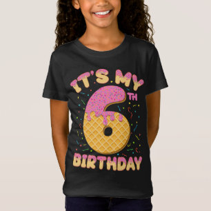 Cute Ice Cream Het is mijn zesde verjaardag, 6 jaa T-shirt