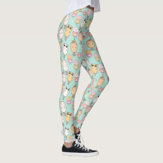 Cute Ice Cream Pattern Leggings (Rechts)