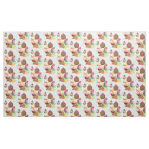 Cute Ice Cream Pattern Stof