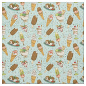Cute Ice Cream Pattern Stof (Swatch)