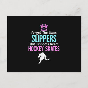Cute Ice Hockey Girls Gift Women Quote Briefkaart