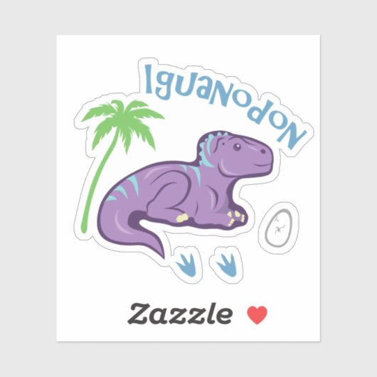 Cute Iguanodon Sticker (Vel)