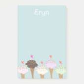 Cute Ijs Kom Label Post-it® Notes (Voorkant)