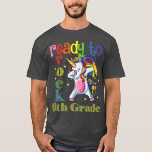 Cute Ik ben klaar om de 6e graad Unicorn Dabbing O T-shirt