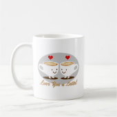 Cute! Ik hou van je een LATTE! Koffiemok (Links)