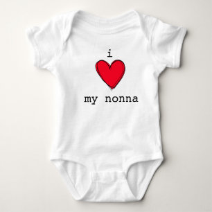 Cute Ik hou van mijn non-na baby, Italiaanse oma Romper