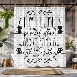 Cute, ik voel me goed als kattenmoeder douchegordijn