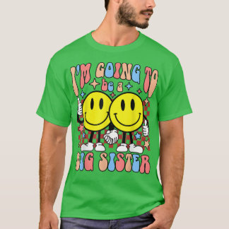 Cute Ik word een grote zuster Happy Face Siste T-shirt