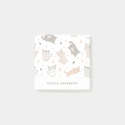 Cute Illustrated Cats Post-it® Notes (Voorkant)