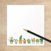 Cute Illustrated Succulent Garden Border Notitieblok