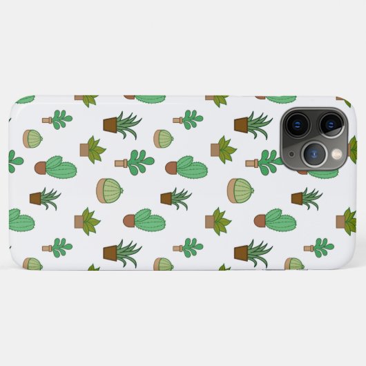 Cute Illustrated Succulents and Cactus Case-Mate iPhone Case (Achterkant (horizontaal))