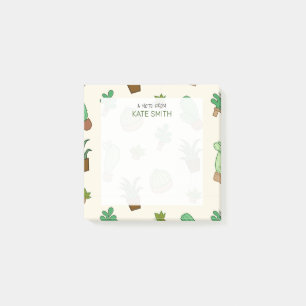 Cute Illustrated Succulents and Cactus Post-it® Notes