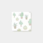 Cute Illustrated Succulents and Cactus Post-it® Notes (Voorkant)