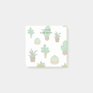 Cute Illustrated Succulents and Cactus Post-it® Notes