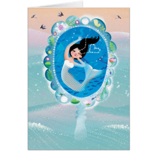 Cute illustration of mermaids' day on the Beach