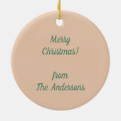 Cute Illustration Possum Personalized Light Green Keramisch Ornament (Achterkant)