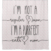 Cute I'm purfect cat mama typografie Douchegordijn (Voorkant)