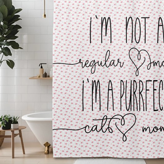 Cute I'm purfect cat mama typografie Douchegordijn
