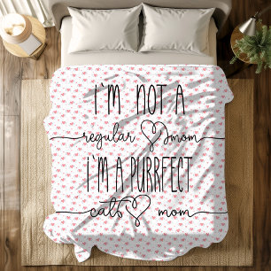 Cute I'm purfect cat mama typografie Fleece Deken