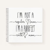 Cute I'm purfect cat mama typografie Notitieboek (Voorkant)