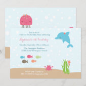 Cute in het kader van de uitnodiging voor het verj (Voorkant / Achterkant)