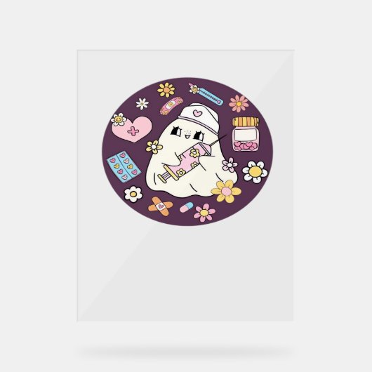 Cute Infirmière Halloween T-Shirt surdimensionné (Recto)