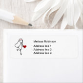 Cute infirmière retour adresse Sticker Étiquettes (En situation)