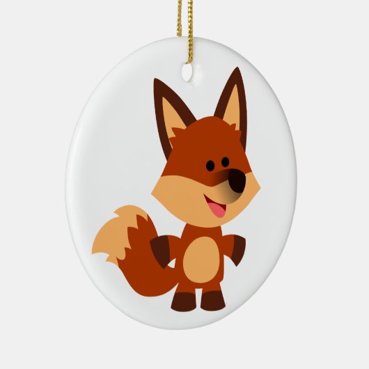 Cute Innocent Cartoon Fox Ornament (Rechts)