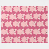 Cute Inquisition Cartoon Pigs Fleece Blanket (Voorkant (Horizontaal))