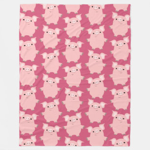 Cute Inquisition Cartoon Pigs Fleece Blanket Deken