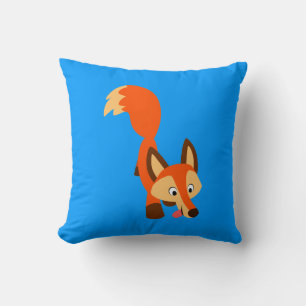 Cute Inquisitive Cartoon Fox Pillow Kussen
