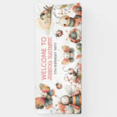 Cute Insects BUGTASTIC Kids' Birthday Welcome Spandoek (Verticaal)