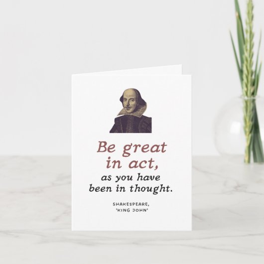 Cute Inspirerend Shakespeare Literary Afstuderen Kaart (Voorkant)