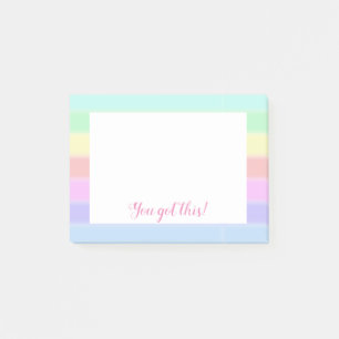 Cute Inspirerend "You got this" Rainbow Striped Post-it® Notes