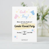 Cute Invitation Gender Reveal  (Debout devant)