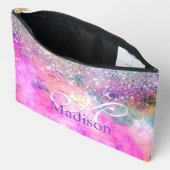 Cute iridescen Silfaux glitter monogram Etui (Open)