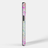 Cute iridescent Animal print glitter monogram Case-Mate iPhone Case (Achterkant / Rechts)