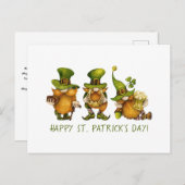 Cute Irish Gnomes Custom Happy St Patrick's Day Feestdagenkaart (Voorkant / Achterkant)