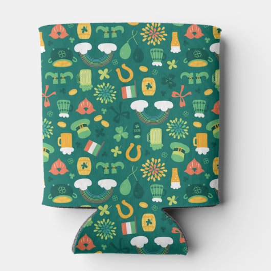 Cute Irish Icon Pattern Blikjeskoeler (Achterkant)