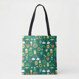 Cute Irish Icon Pattern Draagtas