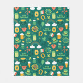 Cute Irish Icon Pattern Fleece Deken (Voorkant)