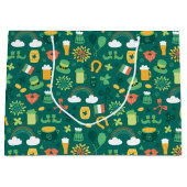 Cute Irish Icon Pattern Groot Cadeauzakje (Voorkant)